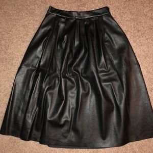 Forever 21 Faux Leather Midi Skirt